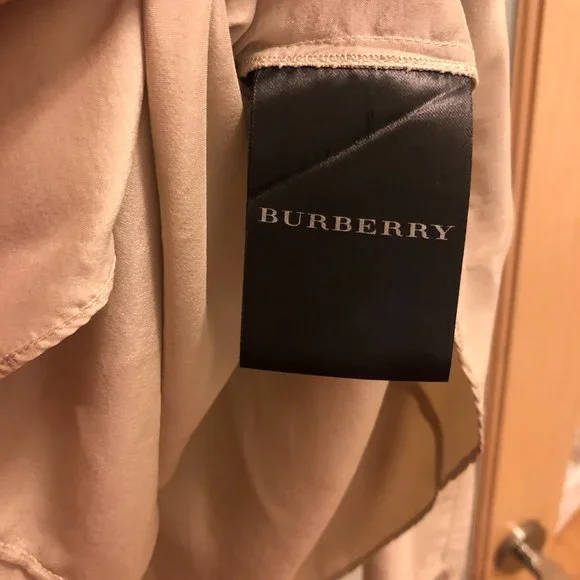 Beautiful 100% Silk Burberry Twist Blouse 8 - Picture 7 of 11